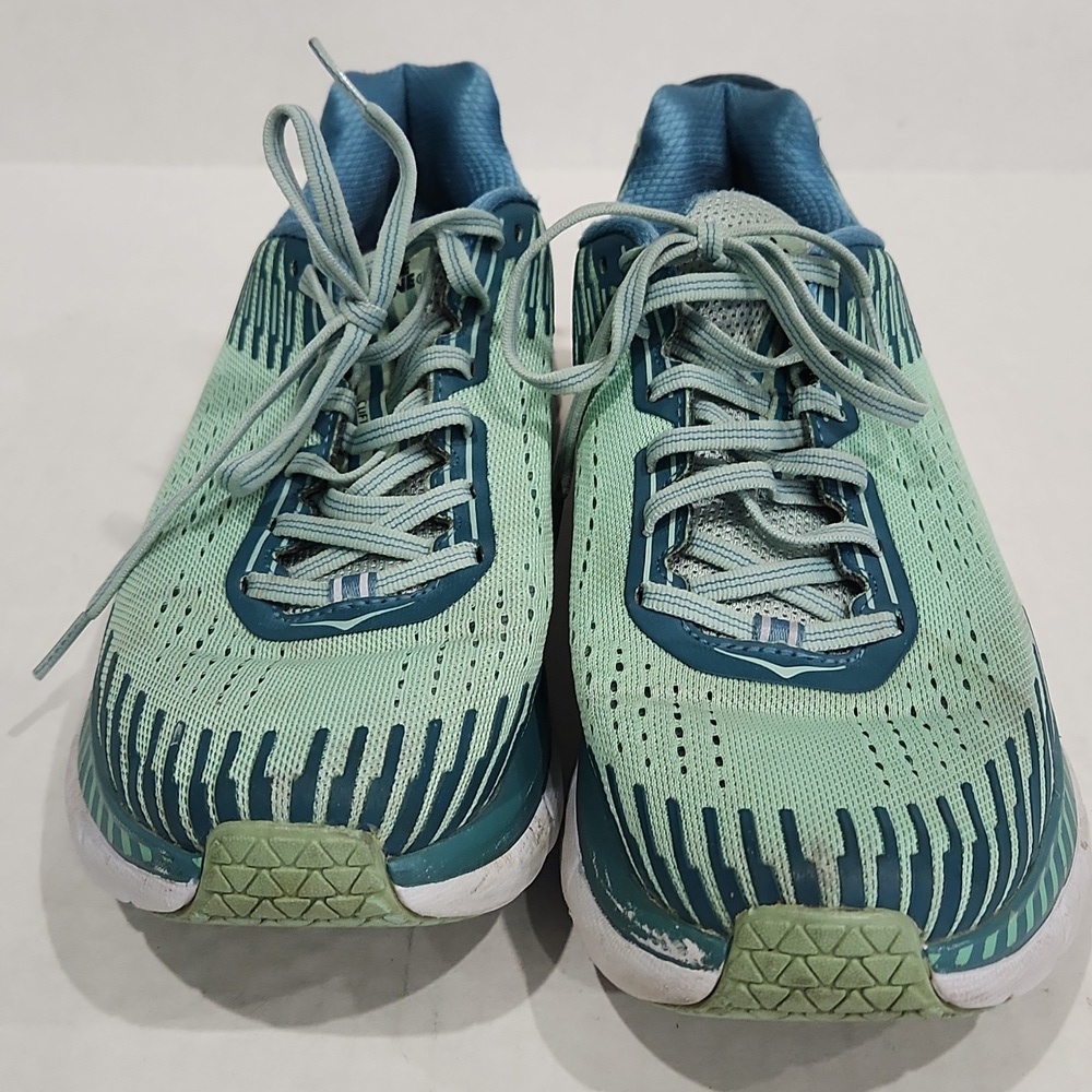 Hoka One One Clifton 5 Running Shoes Womens Size 9.5 M Teal Comfort Breathable - Picture 2 of 6